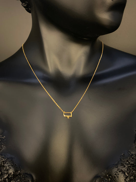 Arabic Letter "B" Necklace